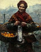Aleksander Gierymski Jewish woman selling oranges France oil painting artist